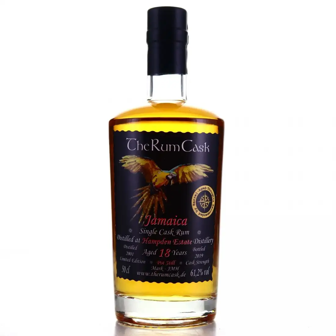 Image of the front of the bottle of the rum Jamaica JMH <>H