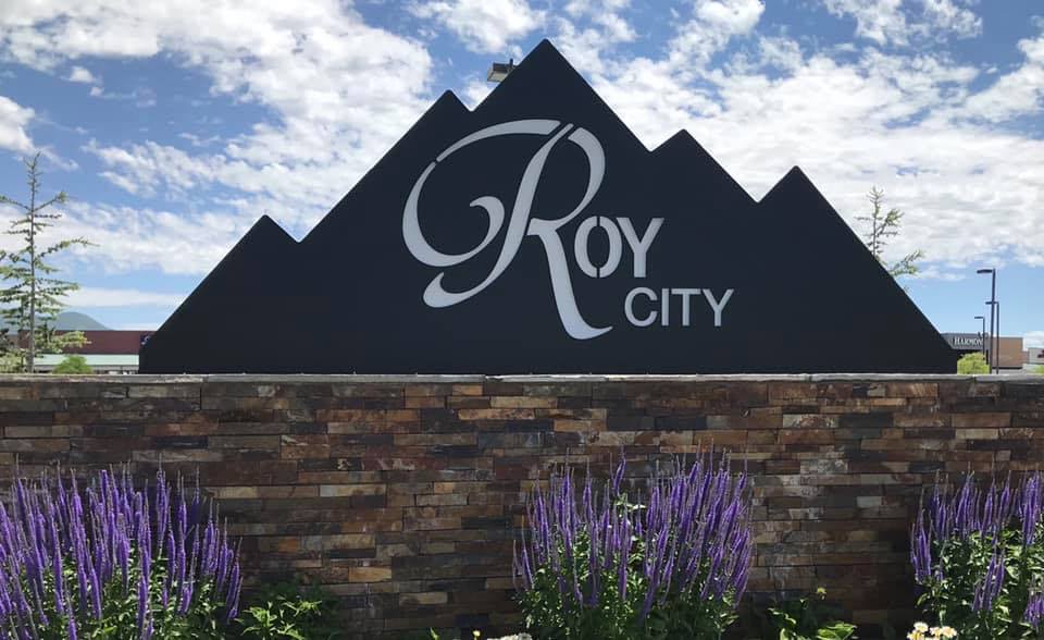 Sign that says Roy City as you enter Roy in Utah