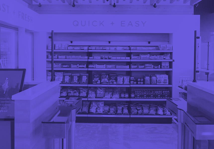 Image of store using Adroit's digital smart-shelf technology.