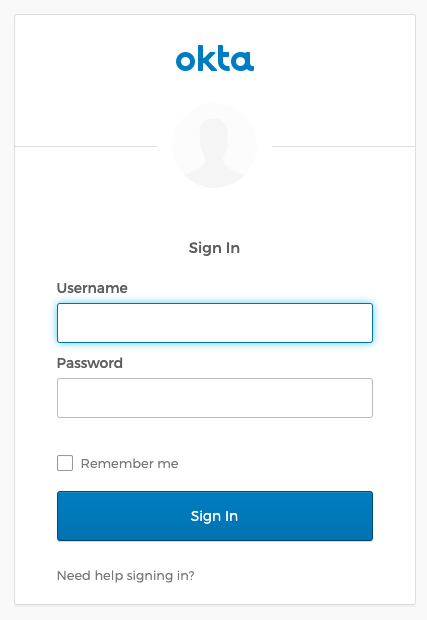 Log in with Okta