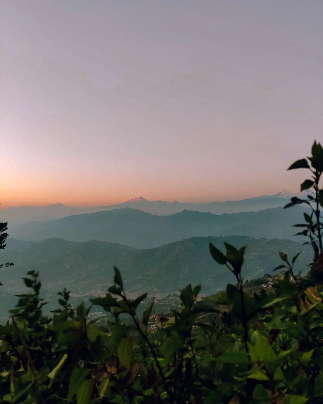 Mountain range across the hills by Saroj Shahi