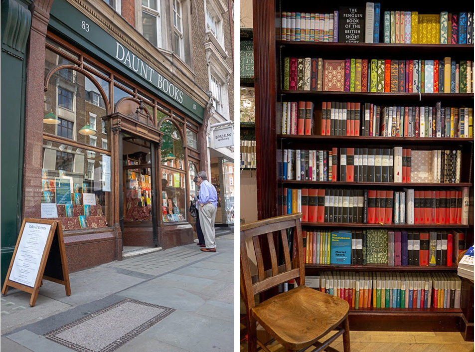 the front entrance of Daunt Books in London