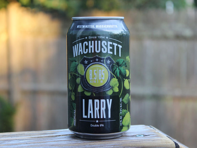 Larry, a Double IPA brewed by Wachusett Brewing Company
