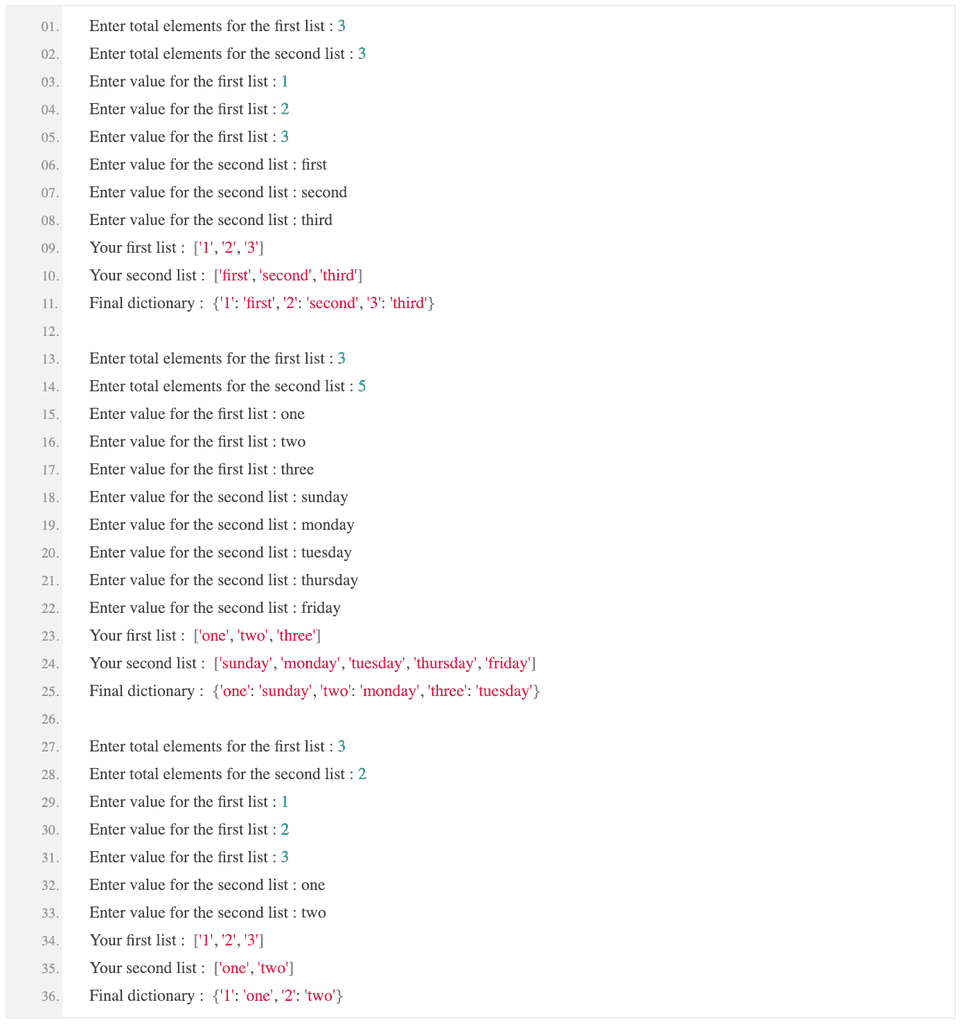 how-to-create-a-dictionary-from-two-lists-in-python-codevscolor