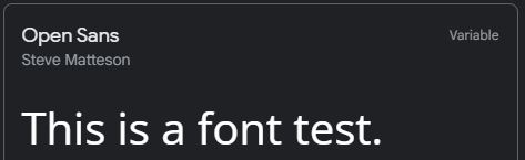 Open Sans Example