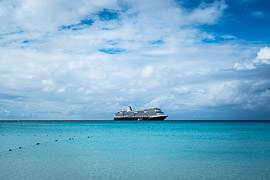 Looking back at our ship from shore.

Half Moon Cay, Little San Salvador Island, Bahamas