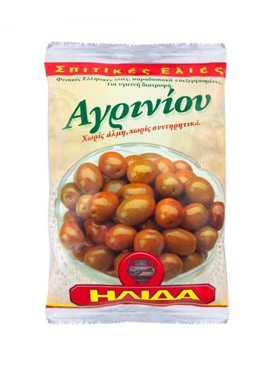 Greek-Grocery-Greek-Products-Agrinio-green-olives-250g