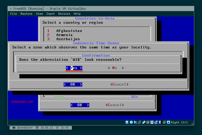Apply time zone configuration Apply time zone configuration