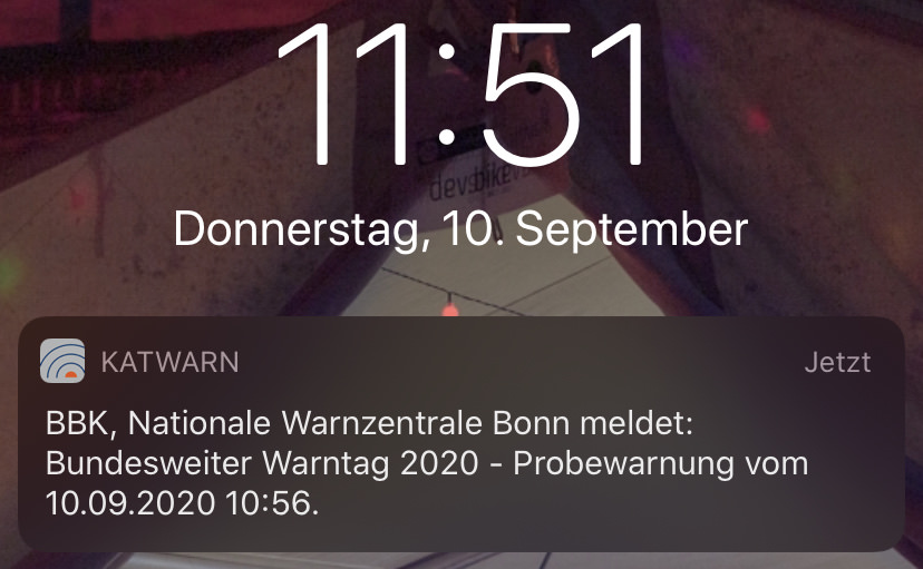 Katwarn Warnung um 11:51