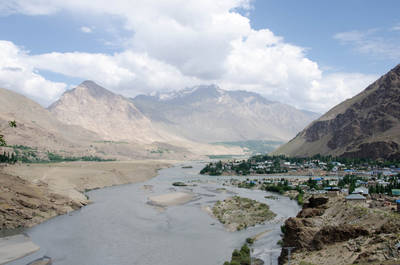 Das westliche Wakhan-Tal, rechts Tadschikistan