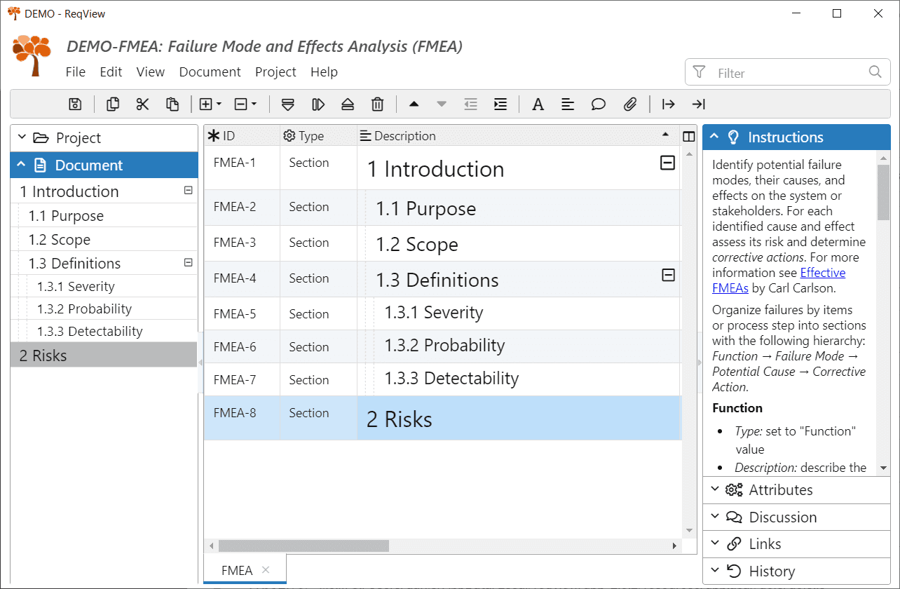  Failure Mode And Effects Analysis FMEA Template ReqView Documentation