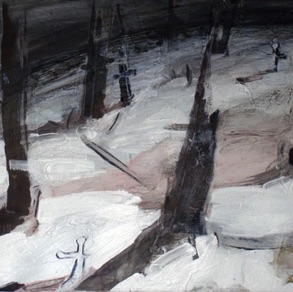 Eda Lõhmus, Estonia. ”Surnuaed” 2009. Canvas, acrylic, 50x70cm Eda Lõhmus, Estonia. ”Surnuaed” 2009. Canvas, acrylic, 50x70cm