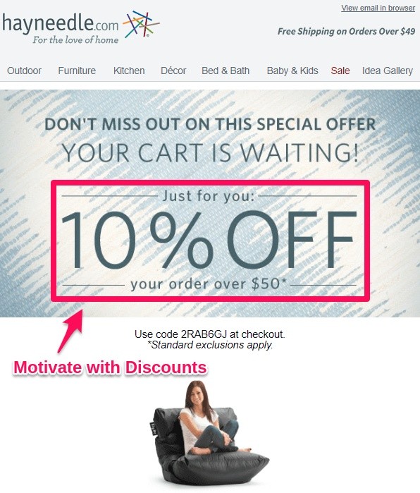 Motivate with discount