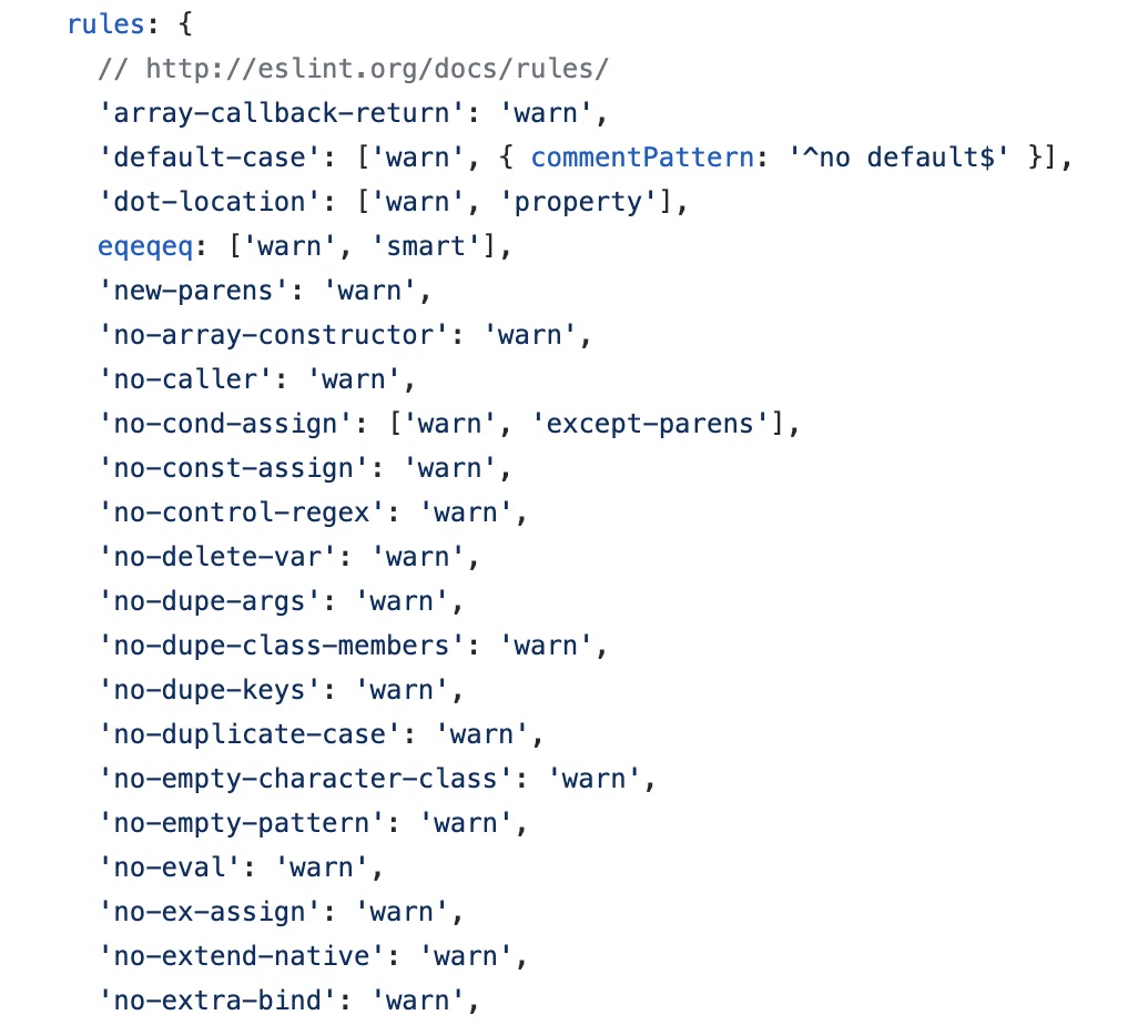 create-react-app 中的 eslint