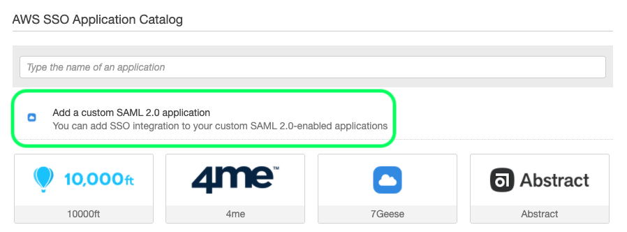 Add a custom SAML app