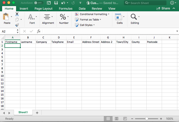 How to make a Customer Database in Excel