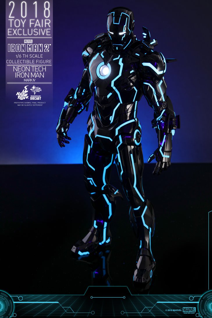 Hot Toys Iron Man 2 MMS485D24 Neon Tech Iron Man Mark IV 1/6th