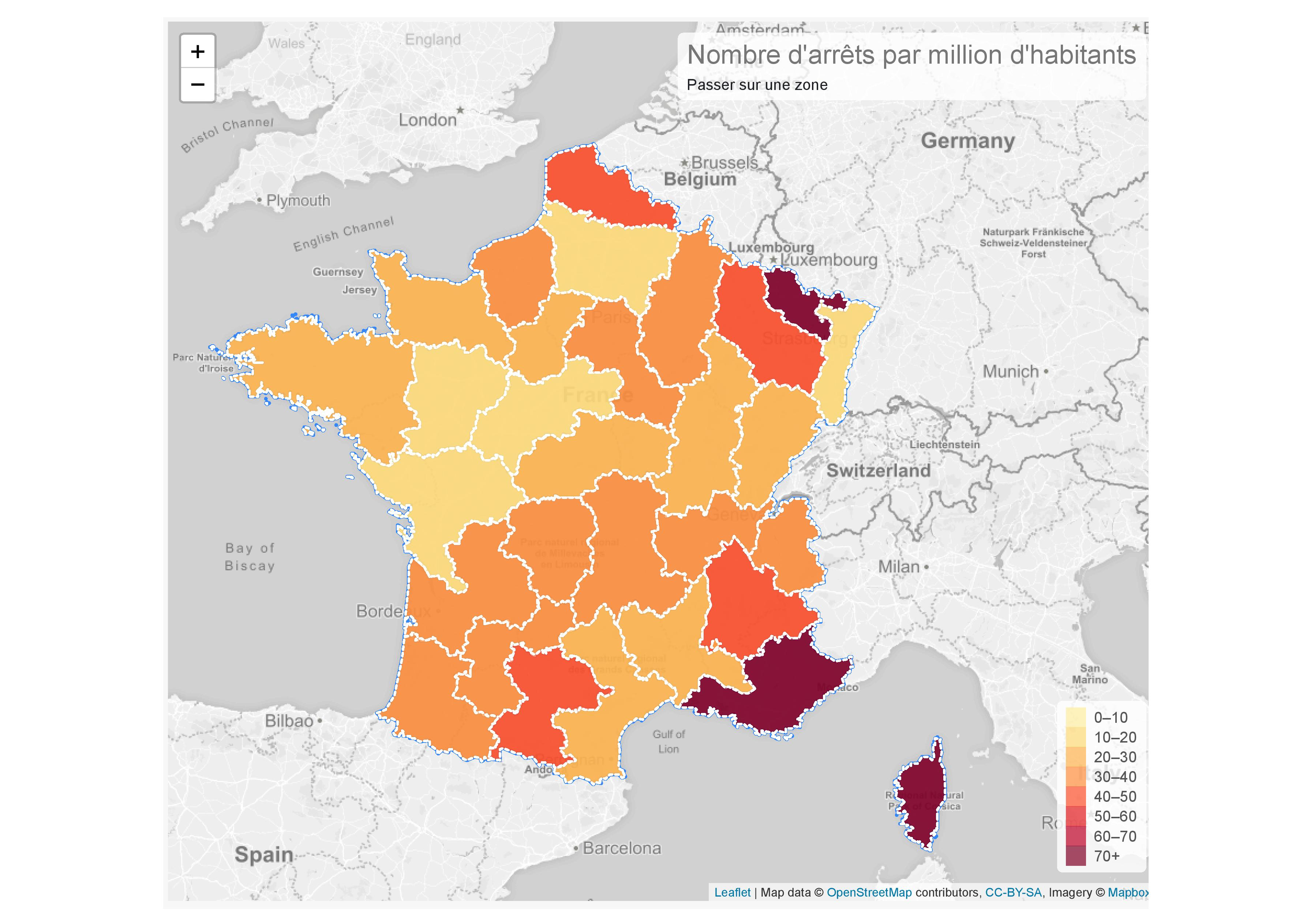 Interface de data visualisation développée dans le cadre du défi