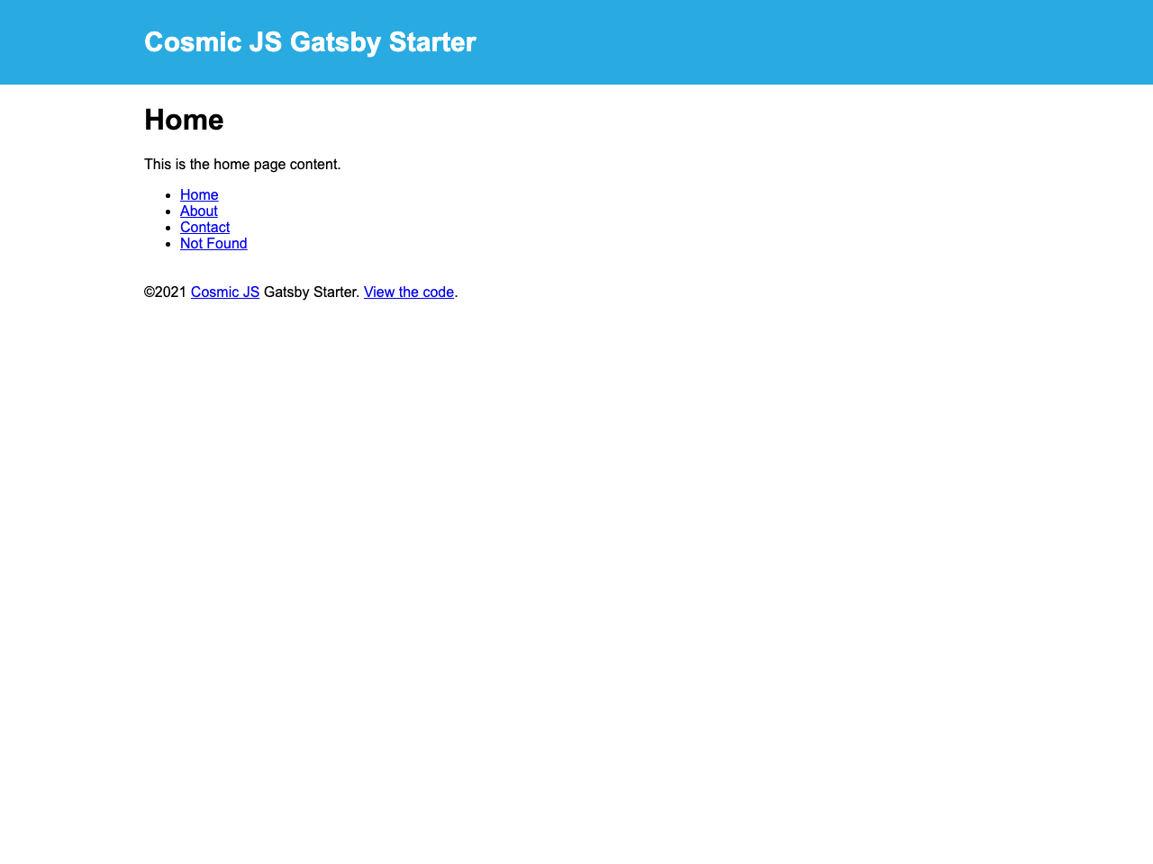 Cosmic Gatsby Starter screenshot
