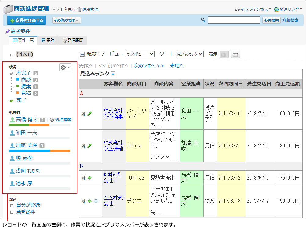 ステータス管理の設定 サイボウズ Office 10 マニュアル