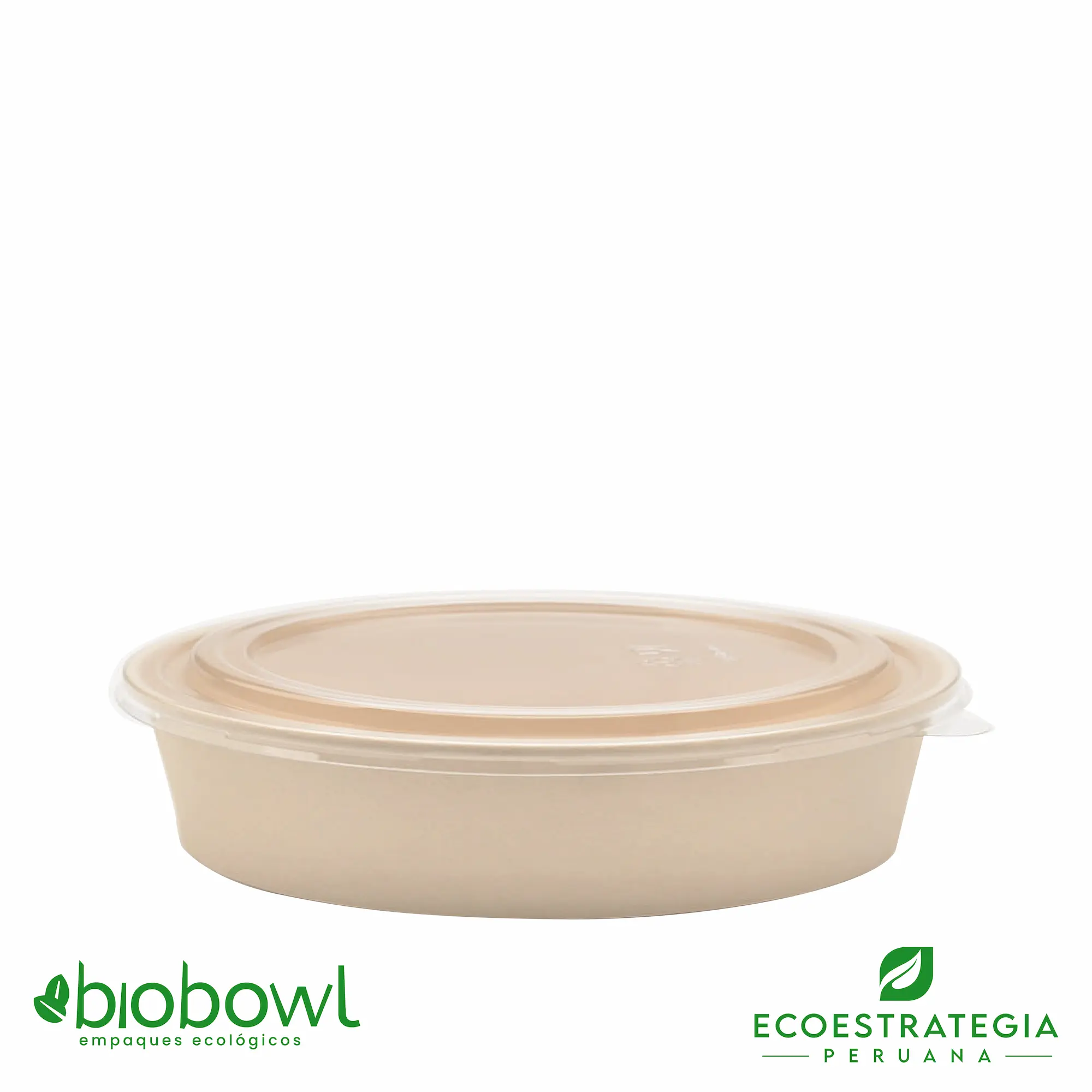Este envase biodegradable es un bowl 500ml hecho de bambú. Envases descartables con gramaje ideal, cotiza tus vasos para helados, táper para sopa, bowls salad