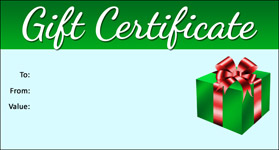 Gift Certificate Template Holiday 01
