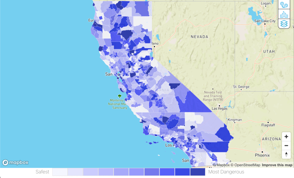 california crime map