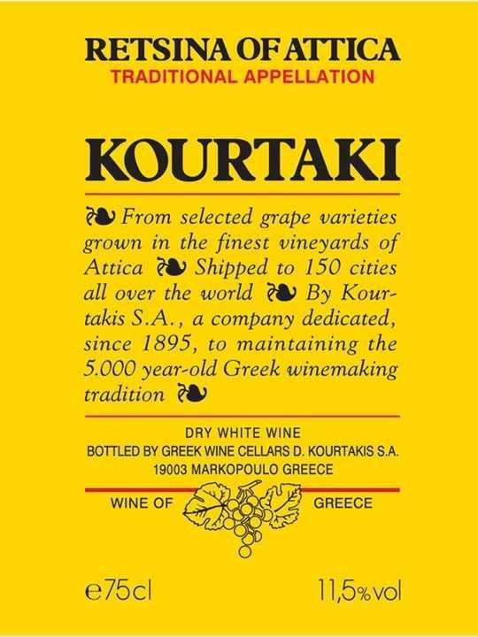 Griechischer trockener Weißwein Retsina - 0.75l 