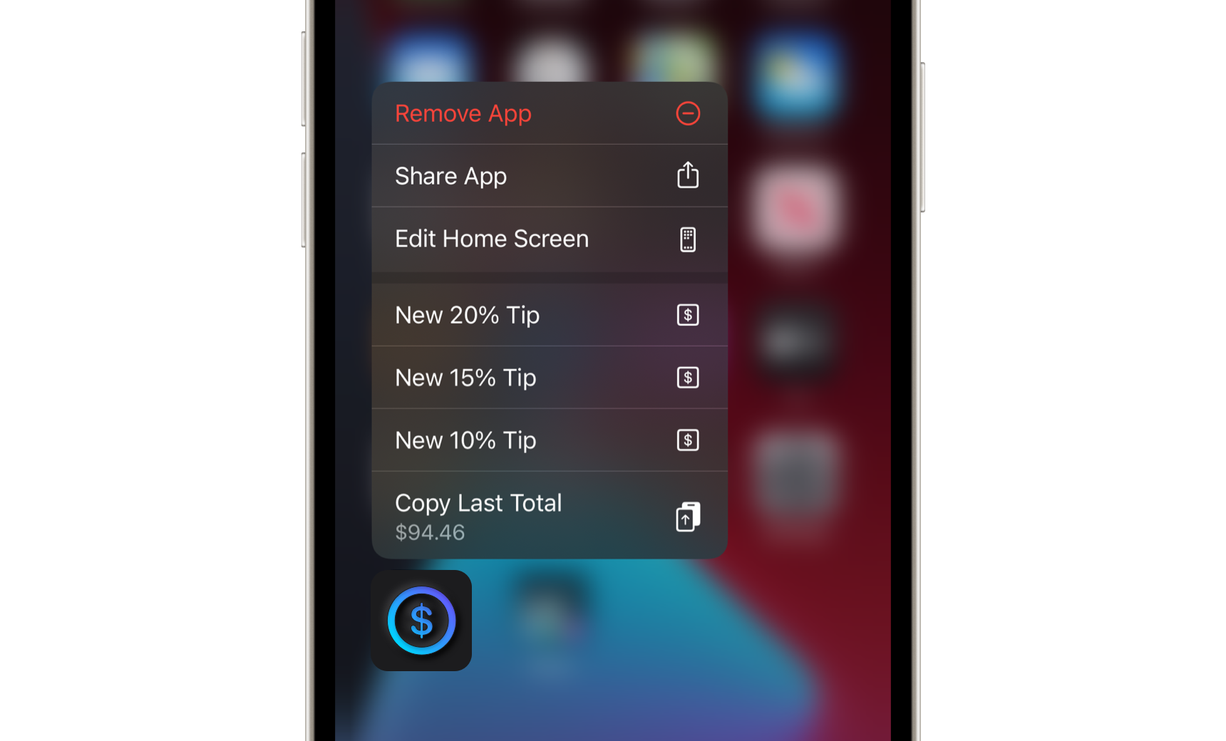 Tip App - Shortcut Actions