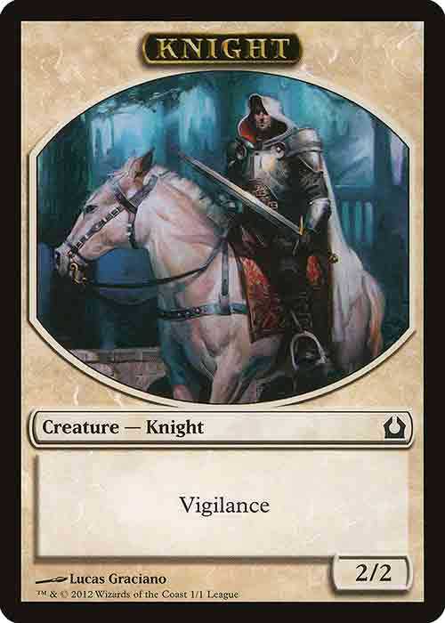 2/2 White Knight Creature Token MTG.onl Tokens