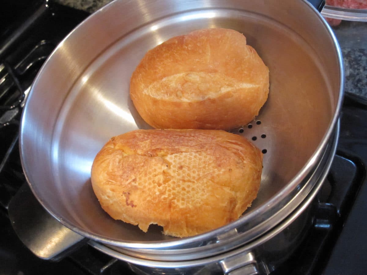 Steaming hot buns