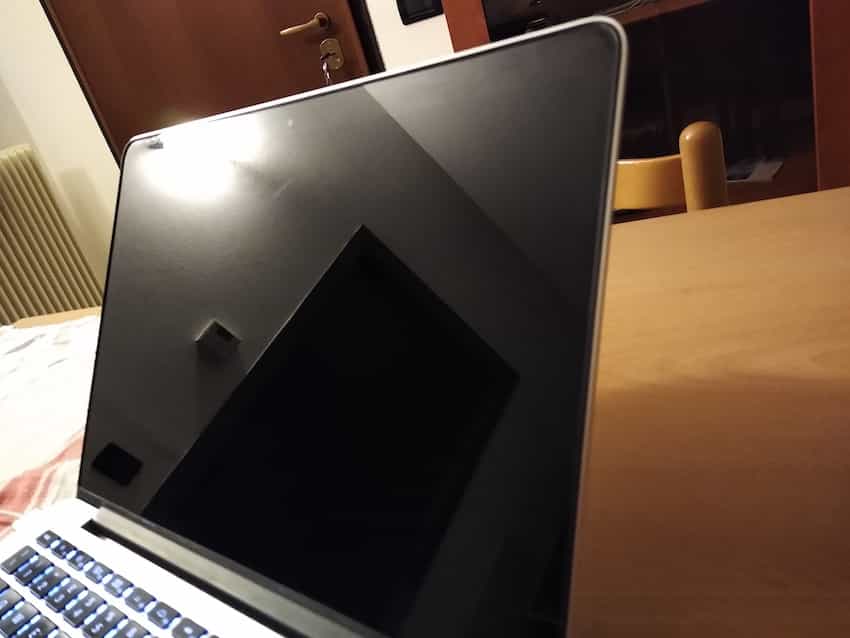 The screen after the treatment.