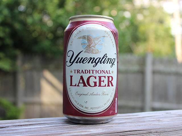 A can of Traditional Lager from Yuengling, the oldest brewery in the United States.
