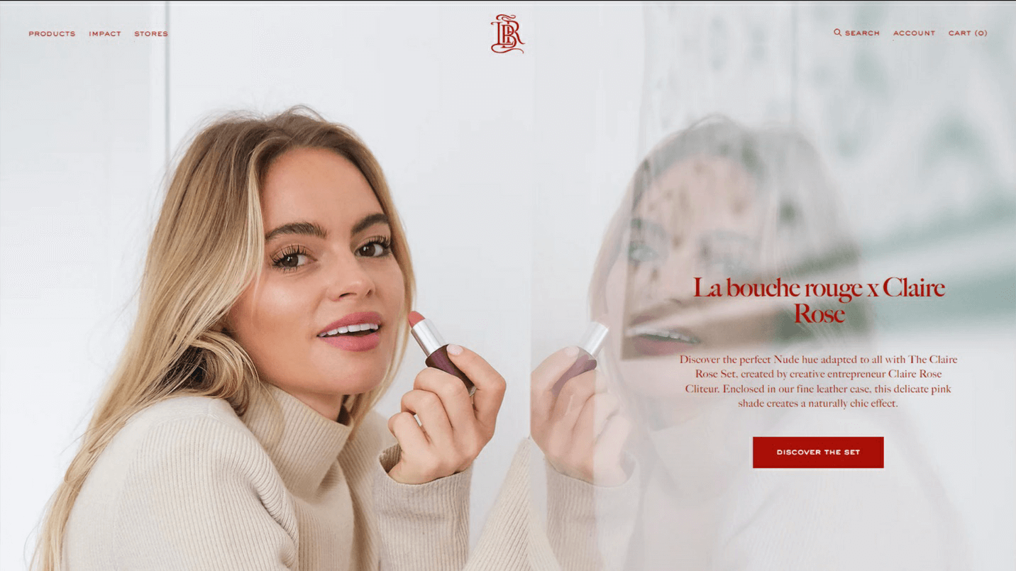 LA bouche rouge - Cosmetic Website Design Insparation