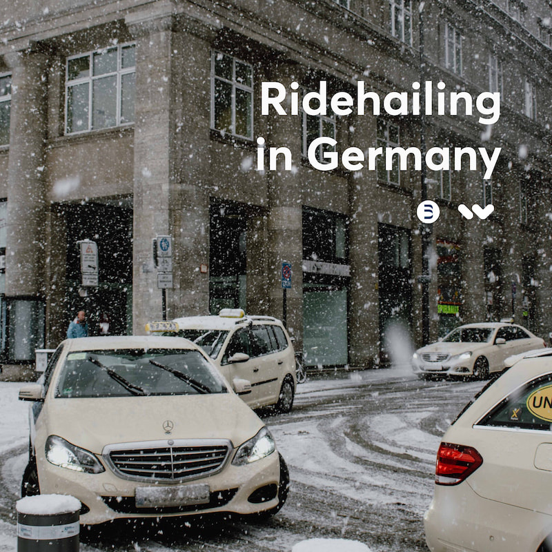Wunder Mobility template titled "Ridehailing in Germany" featuring logotypes from Bernstein and Wunder.