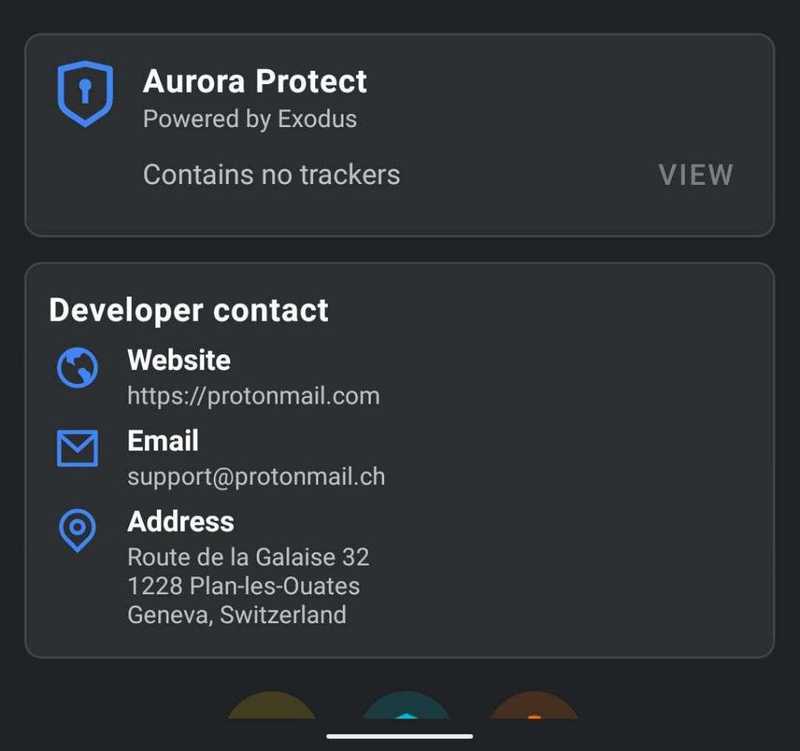 Proton Mail app has no trackers