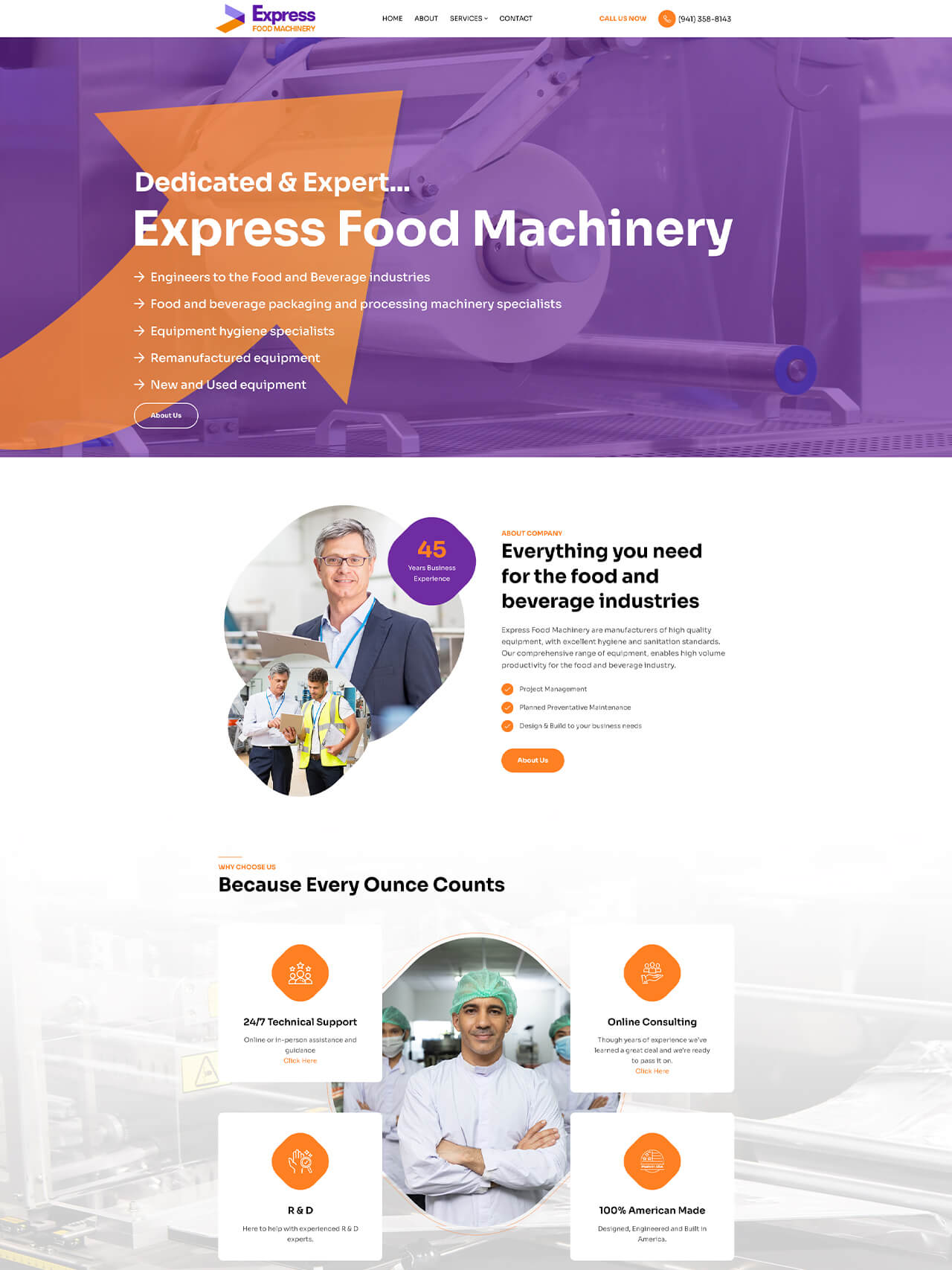 Express Food Machinery Website