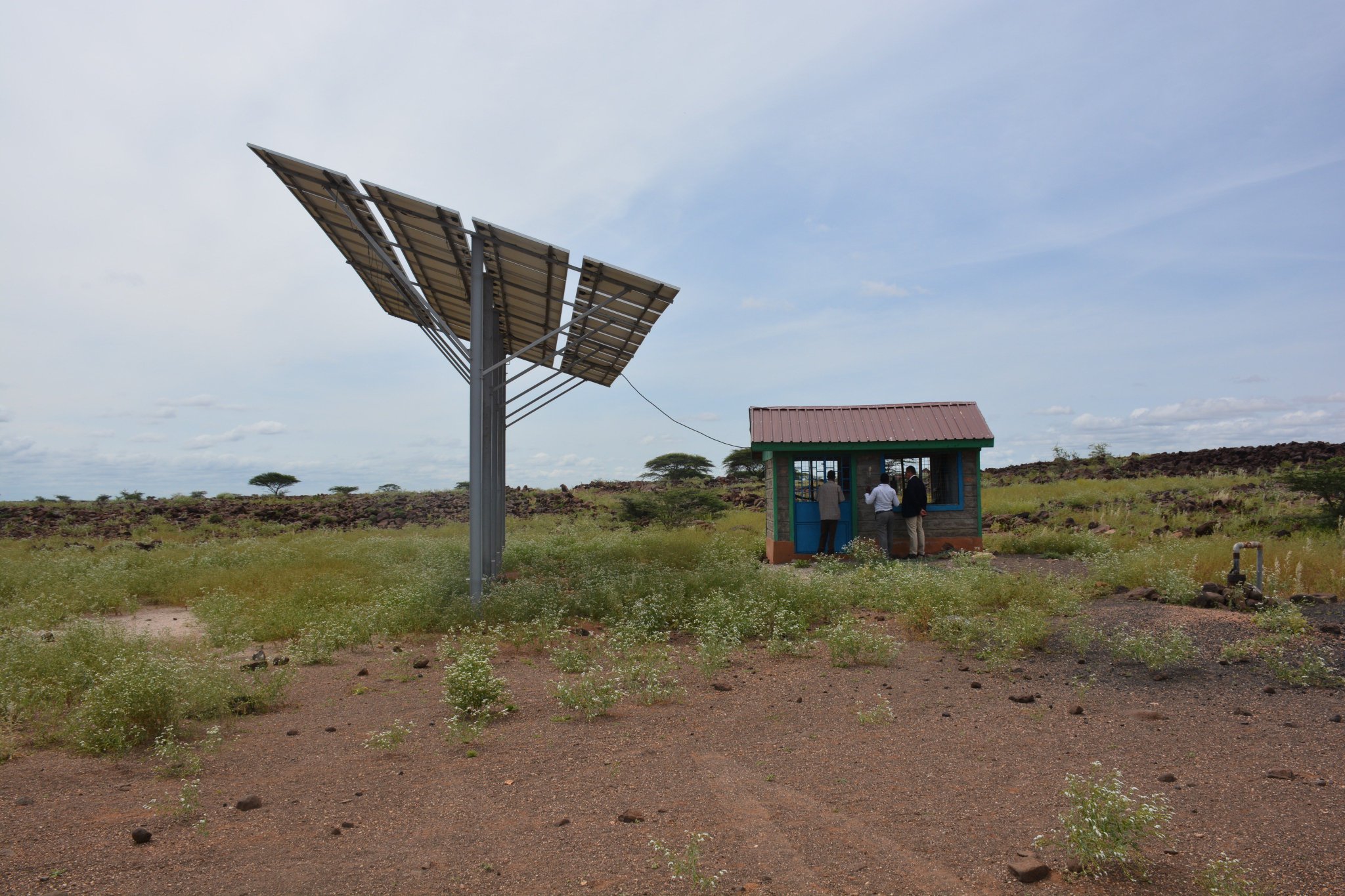 A solar-powered water point in Marsabit, Kenya