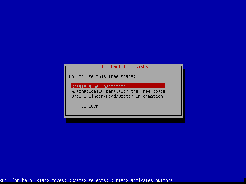Create a new Partition Create a new Partition