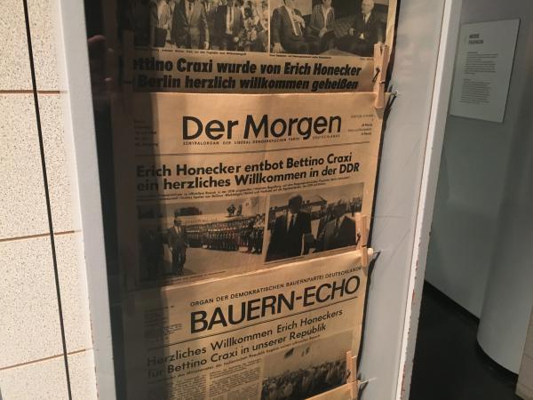 Old newspapers from the Berlin DDR Museum