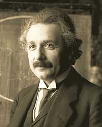 Albert Einstein during a lecture in Vienna in 1921
