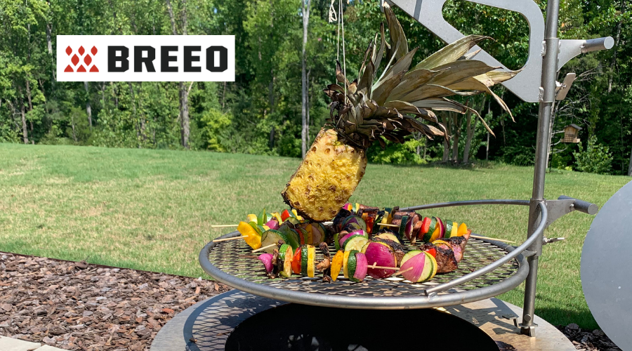 Best Fire Pit Cooking Grates - Breeo Outpost in Backyard