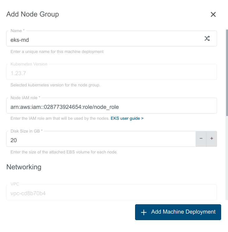 Create Node Group Create Node Group