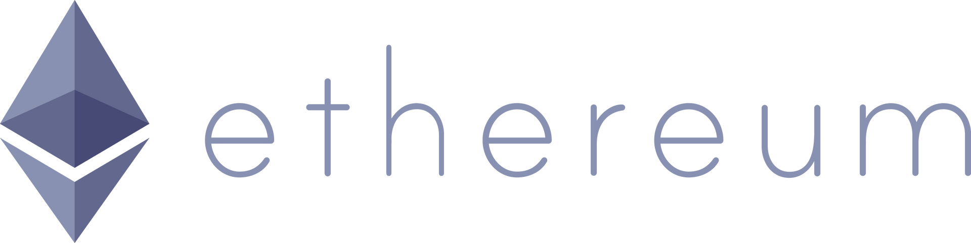 ETH logotip položen (ljubičast)