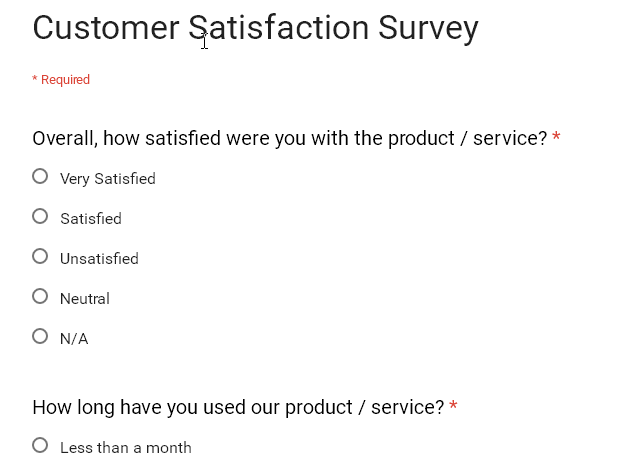 Customer questions