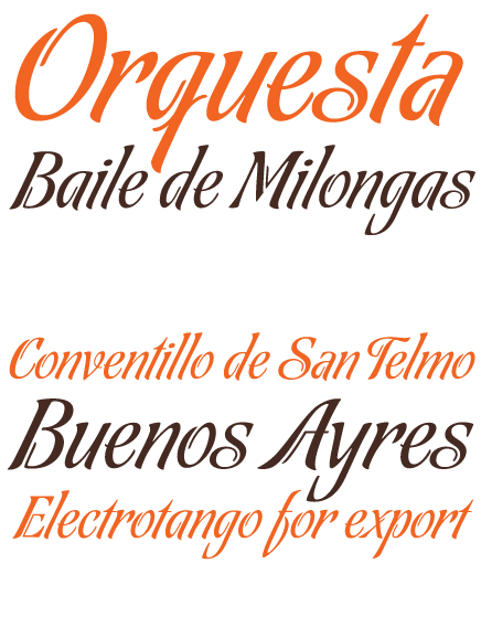 The Tanguera font