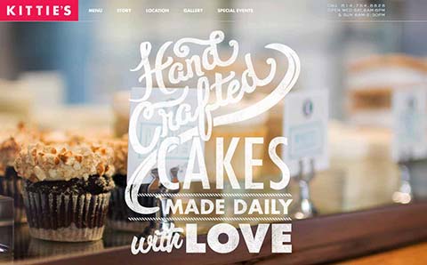 Kittie's Cakes website screenshot