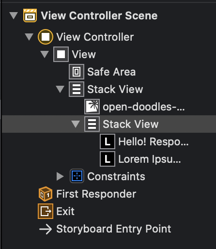 Nested stack view