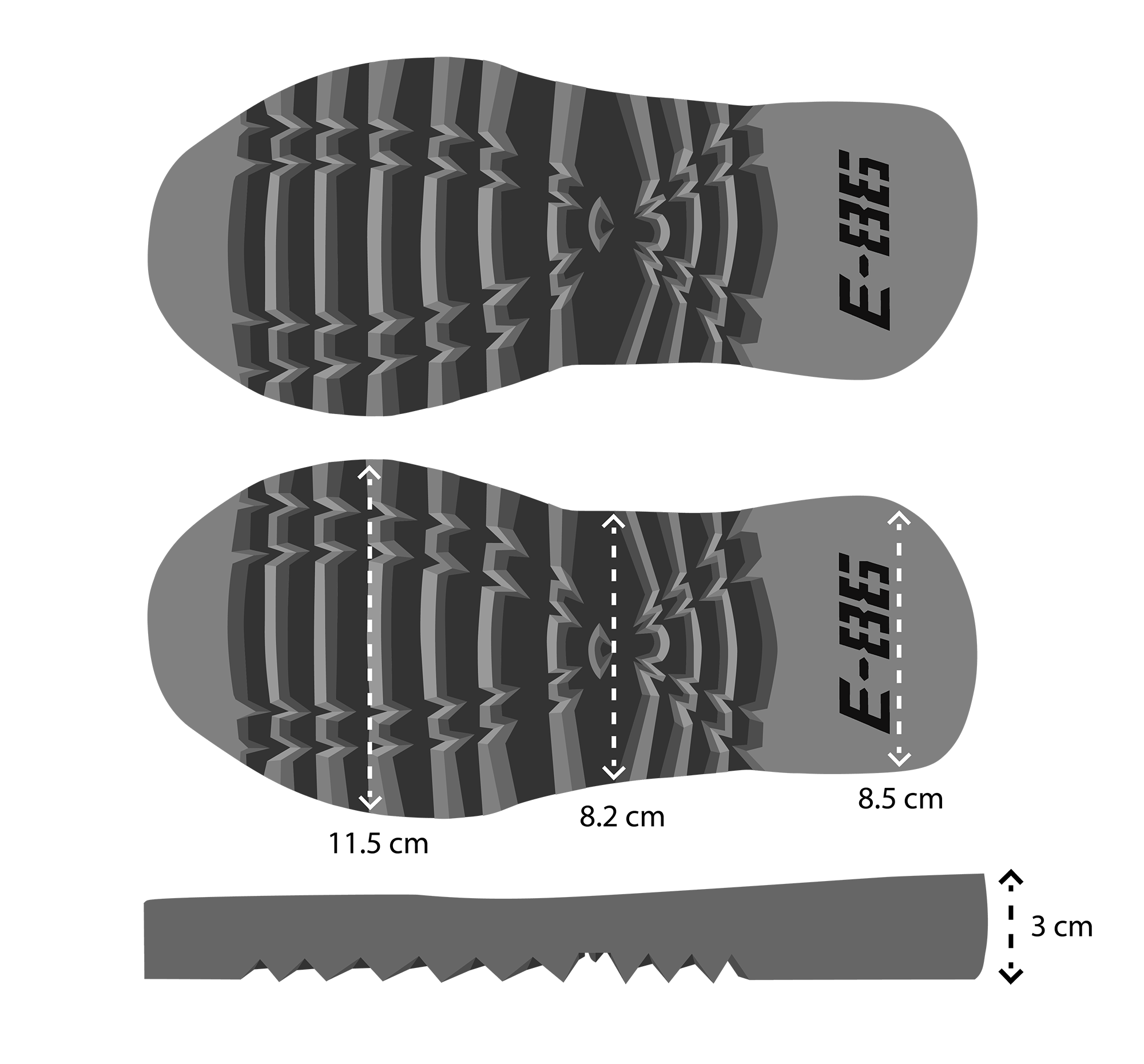 vector illustration of shoe tread