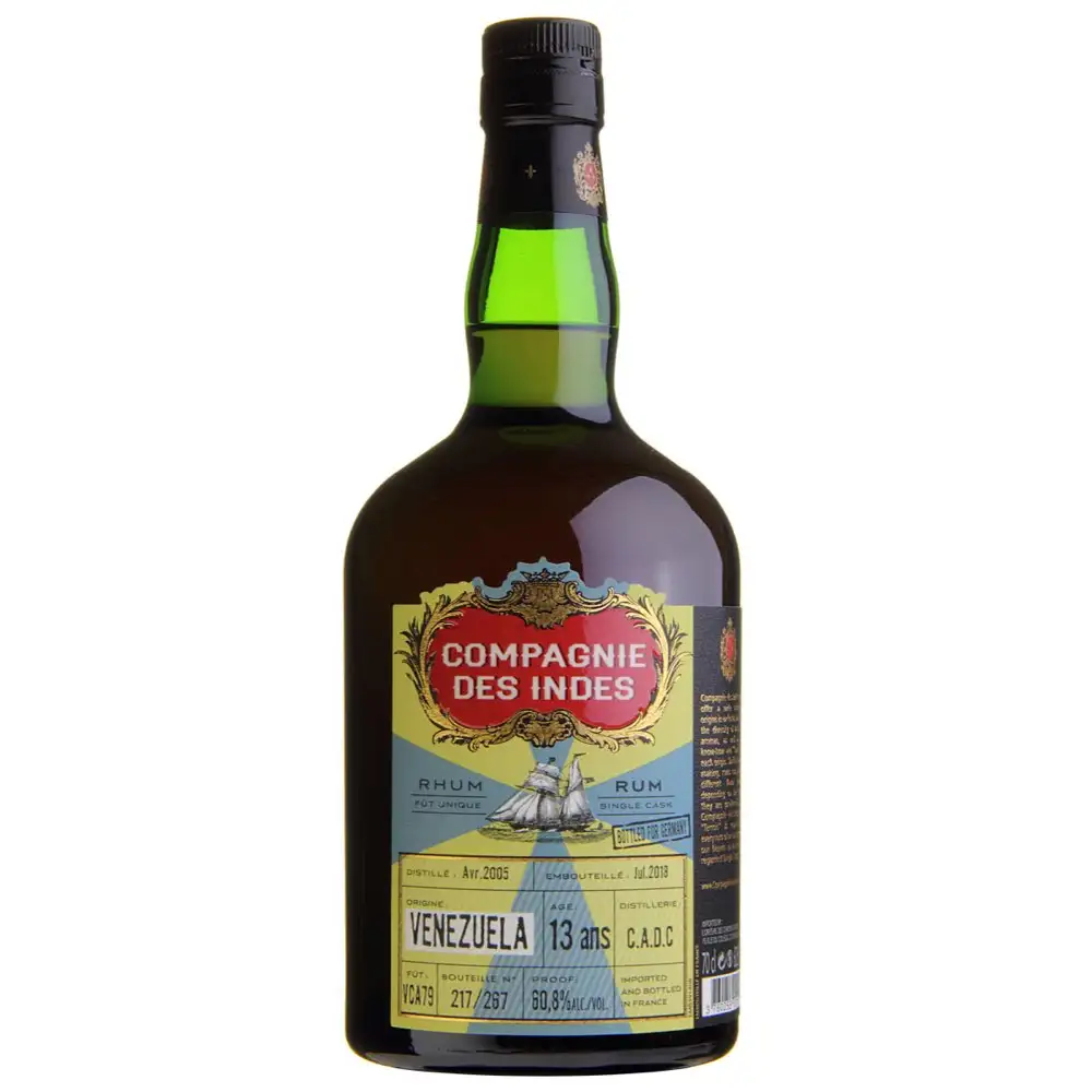 Image of the front of the bottle of the rum Venezuela (Bottled for Germany)